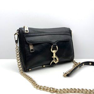 Rebecca Minkoff Hudson Crossbody Bag Black Leather